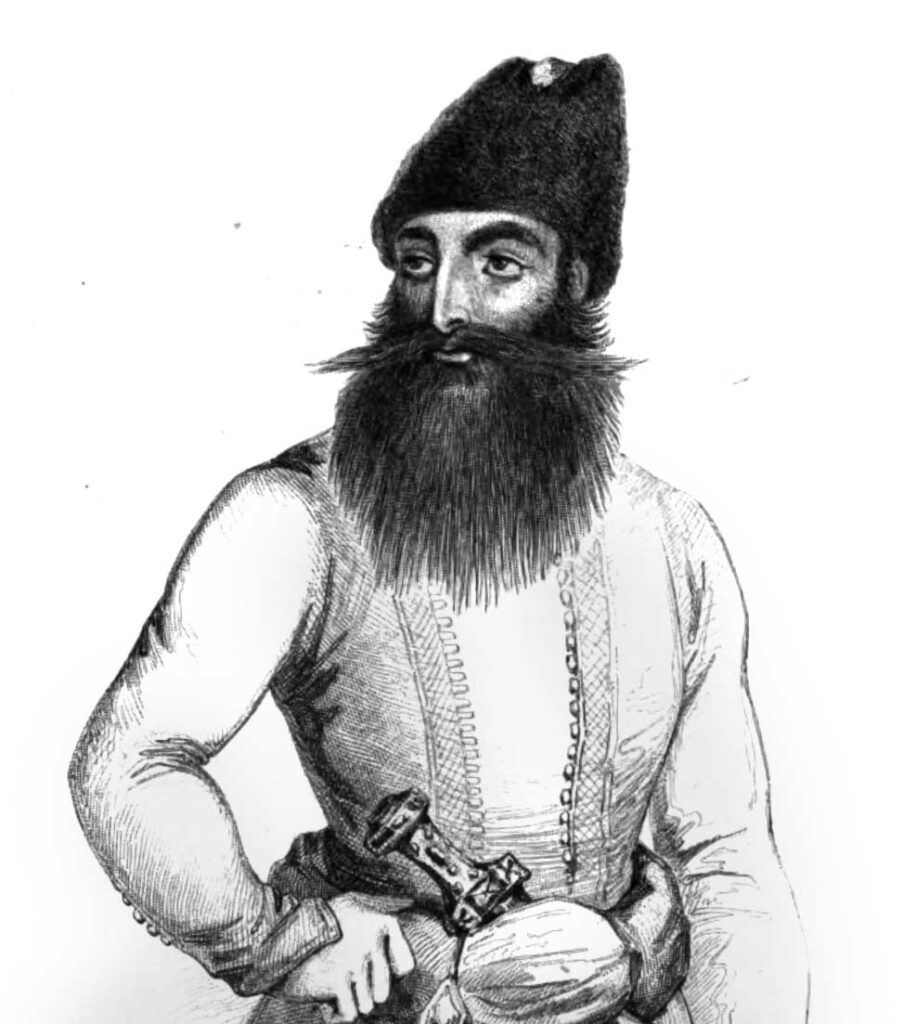 Retrato de Abás Mirzá, príncipe de la corona de la dinastía kayar