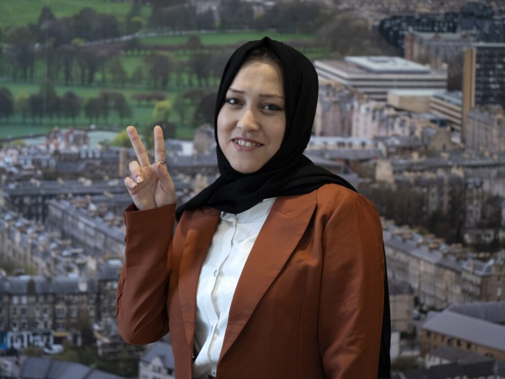 Medical student Omulbanin Sultani traveled to Scotland to continue her studies after the Taliban imposed a ban on women attending universities in Afghanistan. | Photo courtesy of 

