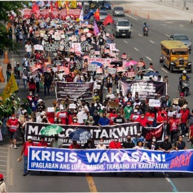 Over 8,000 anti-Marcos protestors gathered in the Philippines on July 25, 2022.