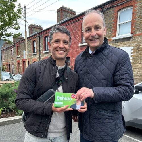 Caio Benicio with Irish Tánaiste Micheál Martin in Dublin