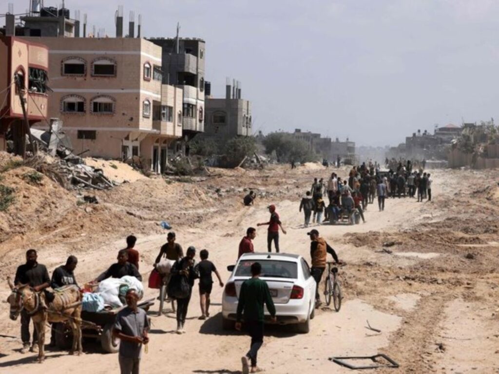 Edificios destruidos en Khan Younis, Gaza. | Foto cortesía del Dr. Refaat Alathamna 