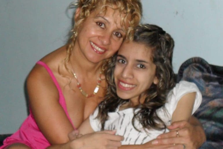 Susana Bustamante with her daughter, Melina
