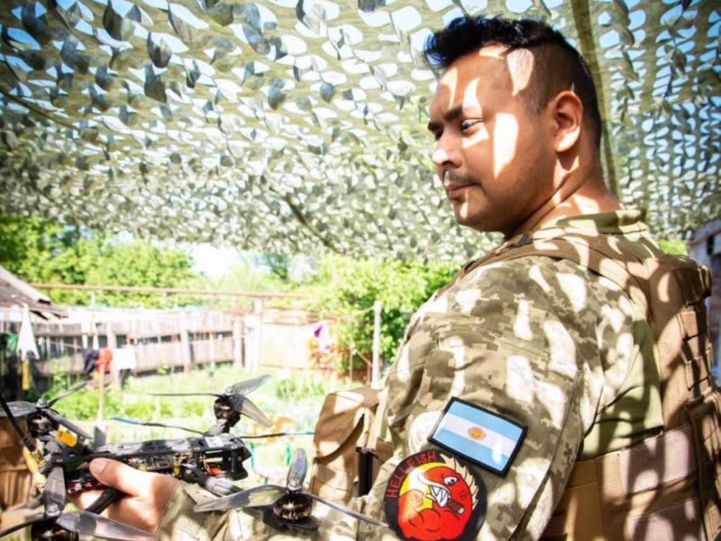 Maximiliano, an Argentinian drone pilot and volunteer in Ukraine. | Photo courtesy of Maximiliano Barrientos.