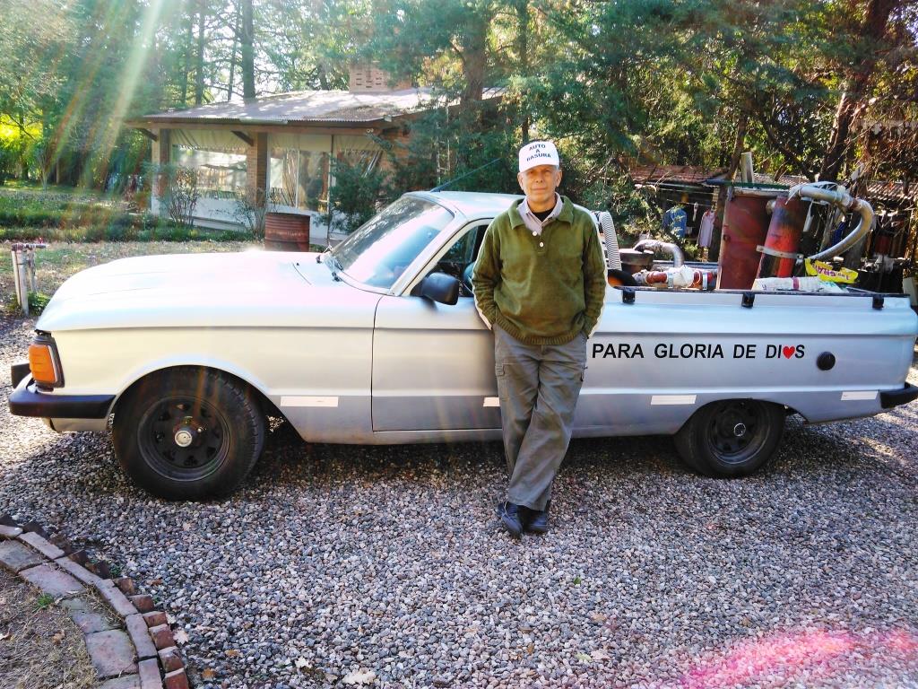 Edmundo Ramos traveled across Argentina in his Ford Ranchero powered solely by waste