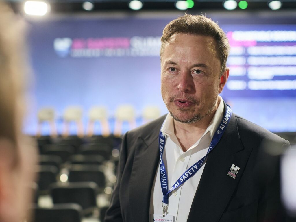 Elon Musks interviews at the UK Government's AI Summit in 2023 | Photo courtesy of Marcel Grabowski / UK Government via Flickr