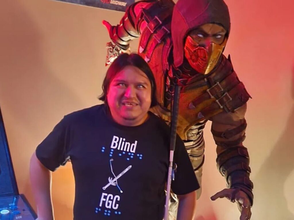 Carlos Vásquez, better known as Rattlehead in the international gaming community, became one of the first blind gamers to take international competitions by storm. His favorite game is Mortal Kombat. | Photo courtesy of Carlos Vásquez