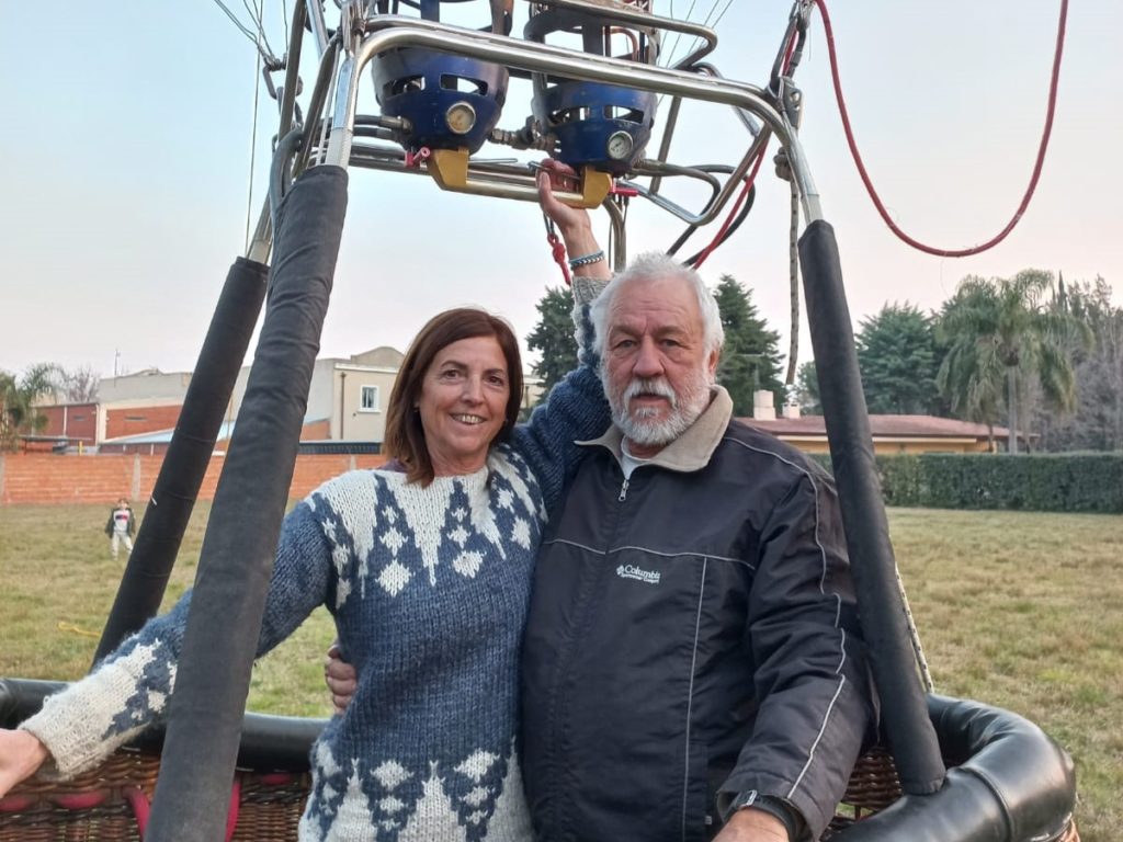 Leticia and Carlos Niebuhr are the first hot air balloon instructors in Argentina to become a couple and are planning a cross-country trip in their balloon