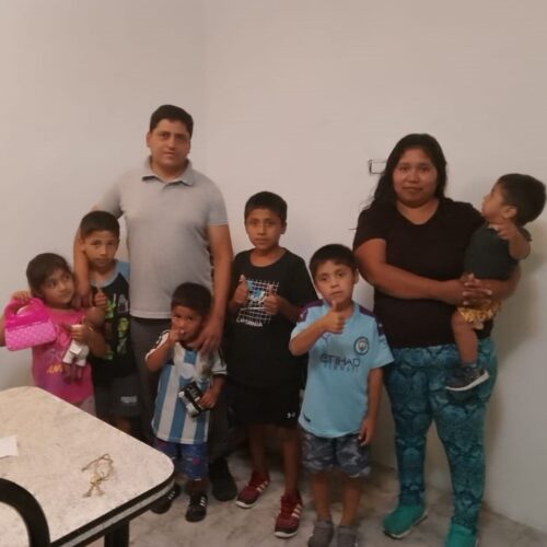 Family displaced by the storm in Bahia Blanca, Argentina