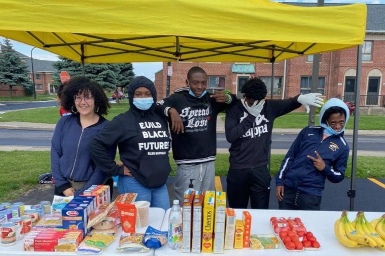 Black Love Resists the Rust and other organizations came together to distribute food after the mass shooting in Buffalo's East Side