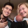 Ian and Patricia with their newborn children, Manuel and Yanay