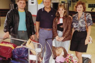 Katya Stepanov arrives as a child refugee in America with her parents on September 11, 1992