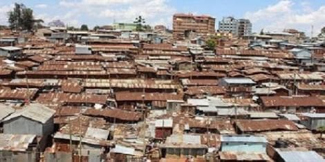 The Mukuru Fuata Nyayo slums in Nairobi, Kenya