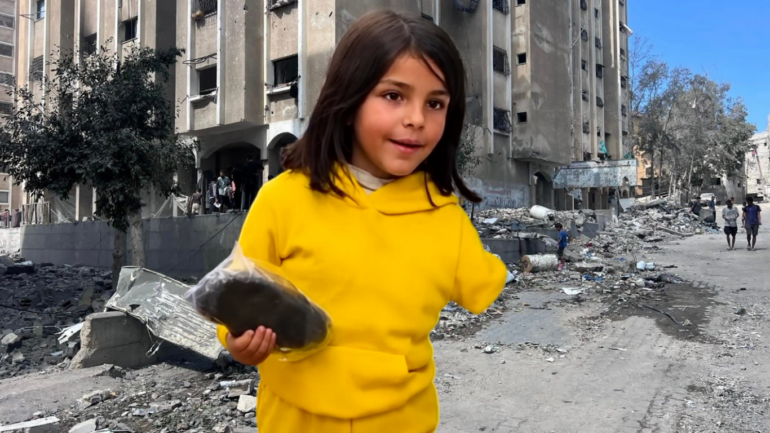 My name is Noor. I am the little girl who survived the Oct. 6, 2024 attack on a Gaza refugee camp