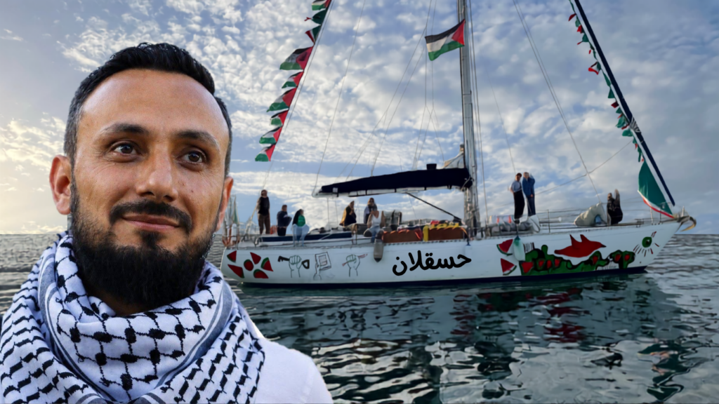 Albanian activist Baki Goxhaj, who joined the Global Sumud Flotilla to Gaza