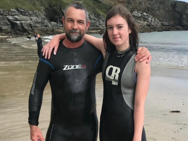 Father takes on Guinness World Record in marathon aqua run to honor daughter who drowned in kayaking accident