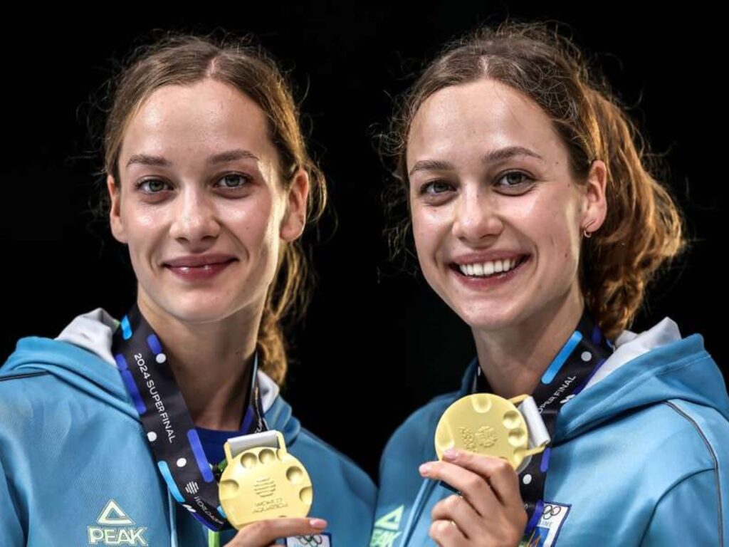 Maryna Aleksiiva and Vladyslava Aleksiiva, 23-year-old twin sisters and bronze medalists in artistic swimming from Tokyo 2021, competed for Ukraine in the Paris Olympics 2024. | Photo courtesy of Maryna Aleksiiva