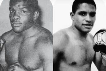 Ecuadorian boxer Jaime ‘La Bestia’ Quiñónez (left) and his son boxer Diego Quiñónez (right)
