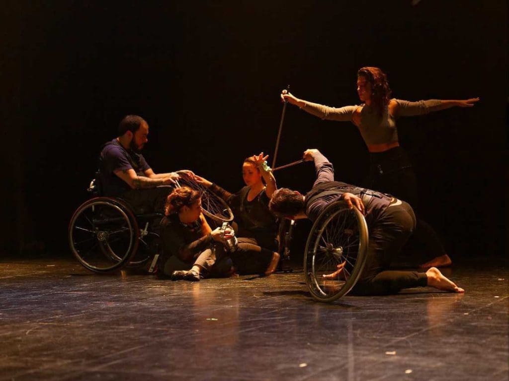 Mariano Landa in a dance presentation with the group, Dance without Borders