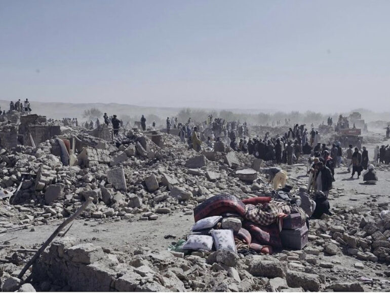 Survivors dig through rubble as deadly earthquake rocks Afghanistan