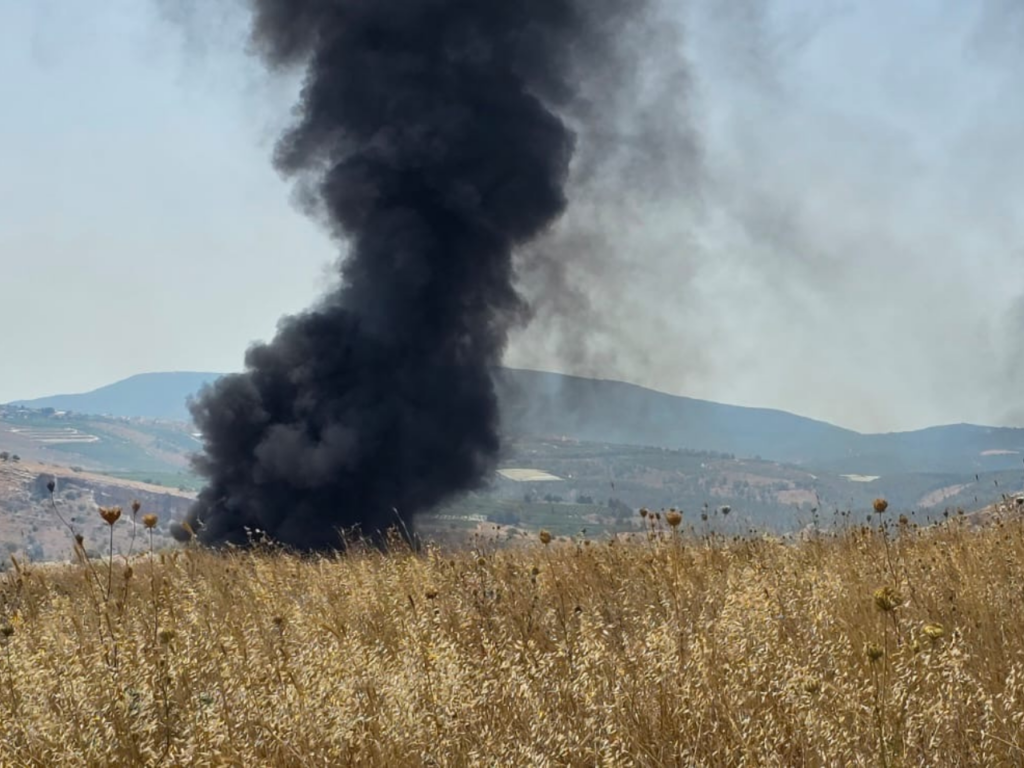 Fire near Malkiya Kibbutz