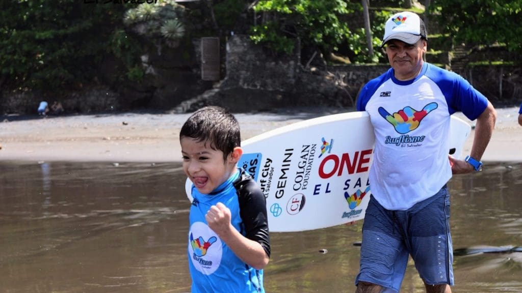 Robin teaches surfing to Autistic children between the ages of four and 10. 