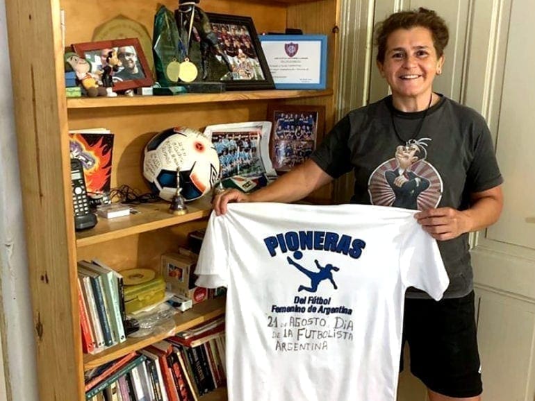 ‘Soccer saved me’: Argentine soccer star promotes women in sport